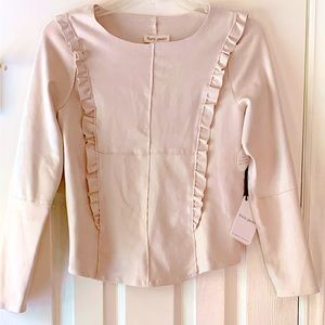 NWT Suede Liberty Garden Ruffle Top